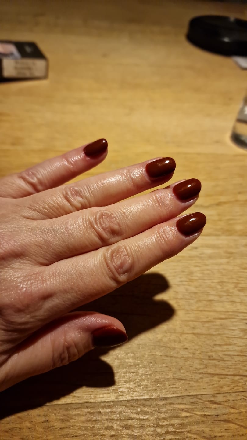 Customer photo review of Autumn Tea Gold Dipping Powder