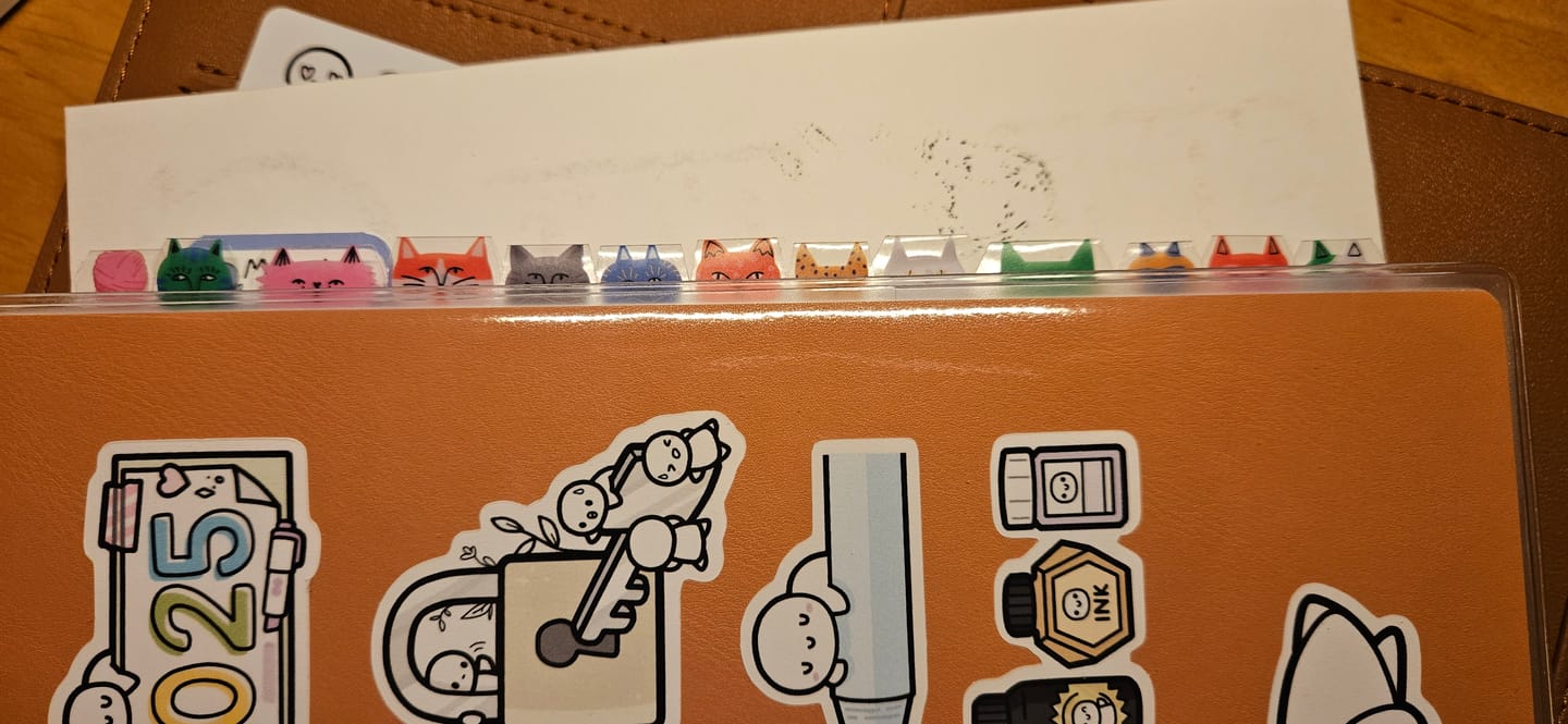 Customer photo review of Cat Monthly Index Tabs by Wonderland 222