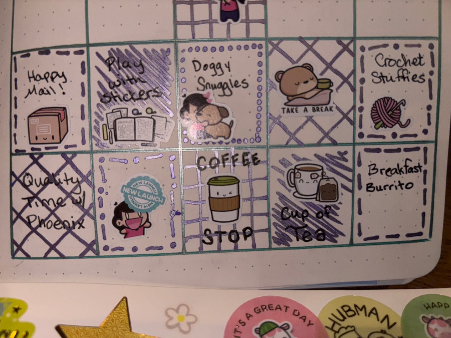 Customer photo review of Crochet Planner Stickers