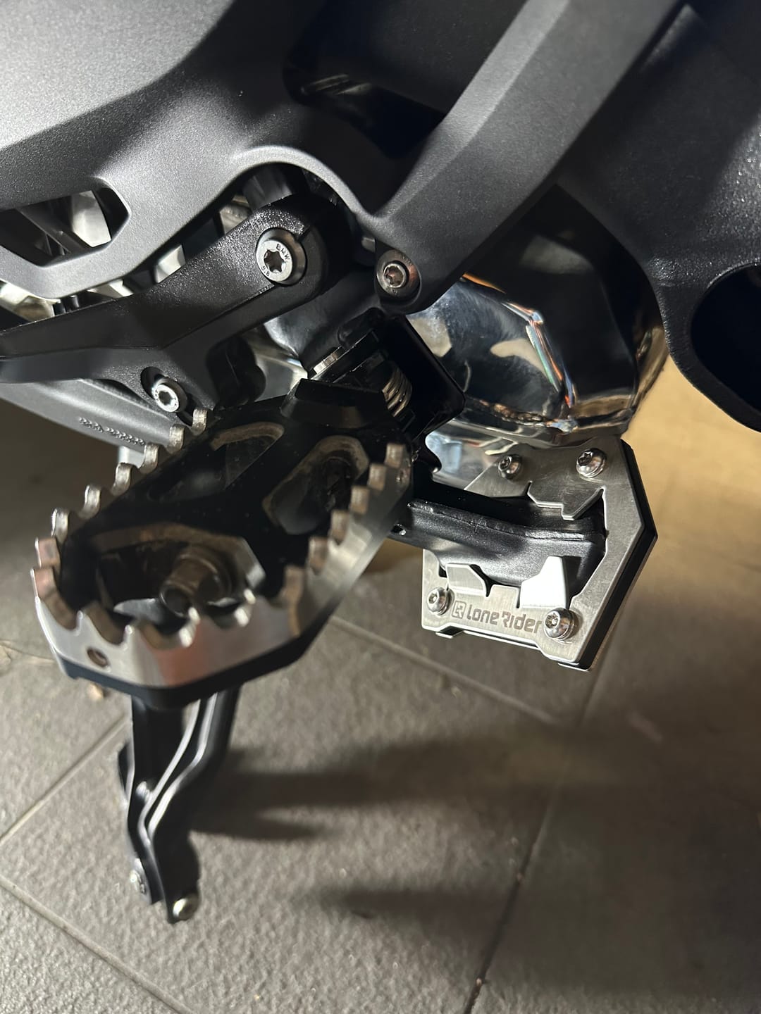 Customer photo review of Side Stand Foot Extension BMW R1300GS