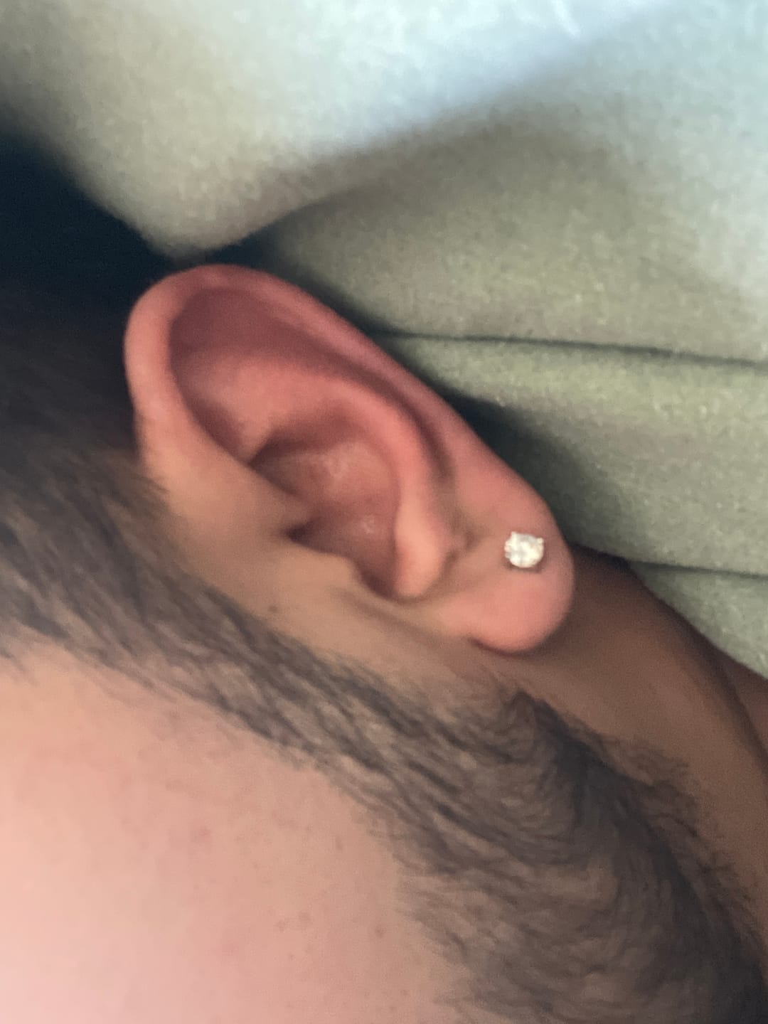 Customer photo review of MOISSANITE DIAMOND STUDS. - 5MM