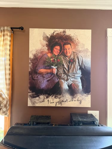 Customer photo review of Personalized photo Painting