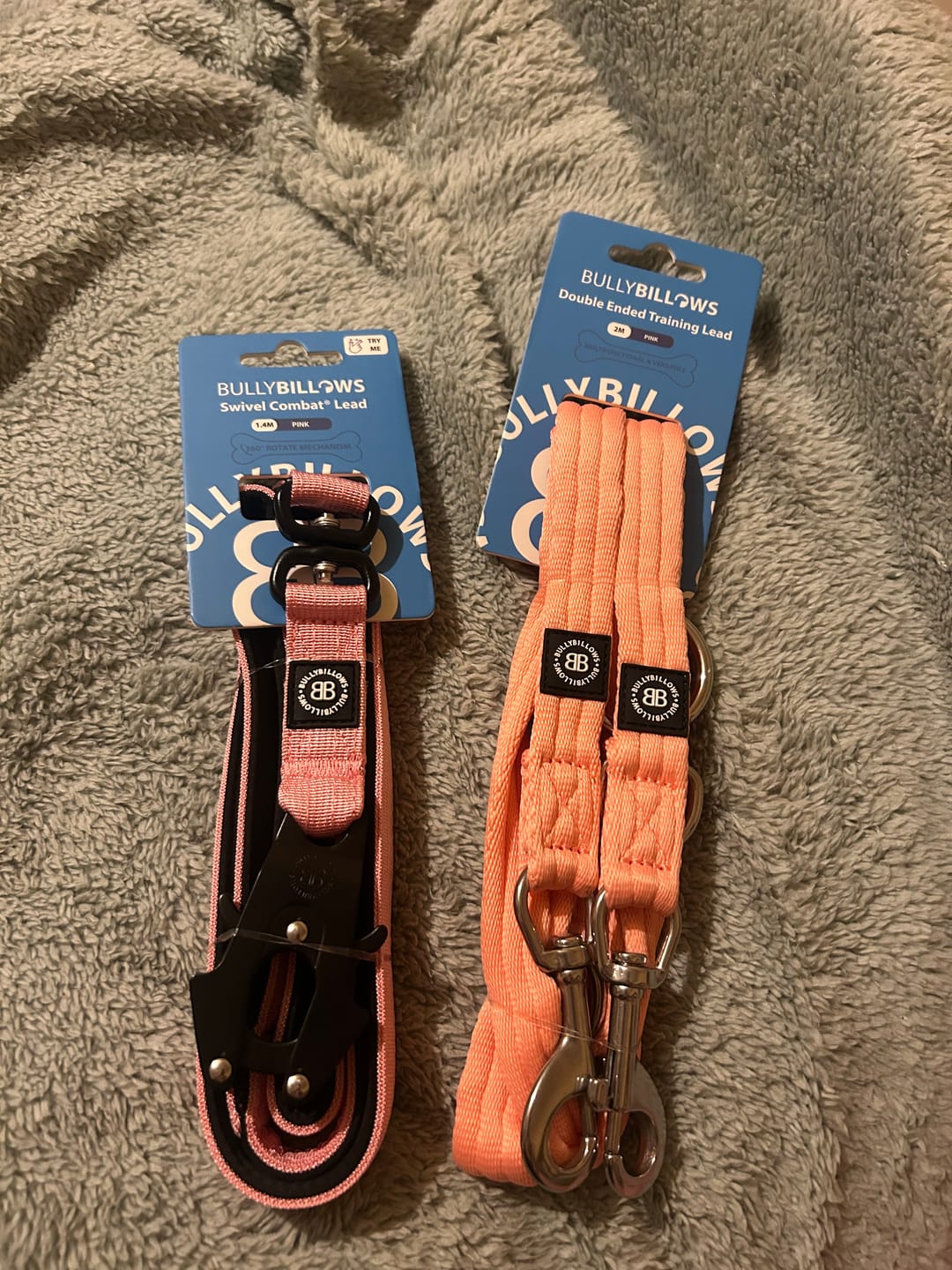 Customer photo review of 1.4m Swivel Combat Lead | Anti-Tangle & Secure Clip - Pink