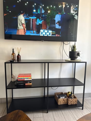 Customer photo review of Estantería 120 Arrimo estrecha Metal BLACK