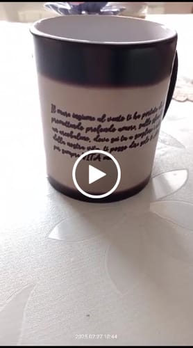 Customer video review of Tazza magica personalizzata 325ml