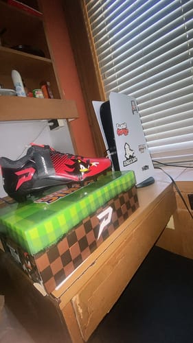 Customer photo review of Shadow the Hedgehog Football Cleats - Quantum Speed 2.0 by Phenom Elite