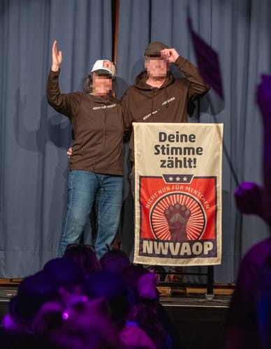 Customer photo review of Stoffbanner inkl. Druck