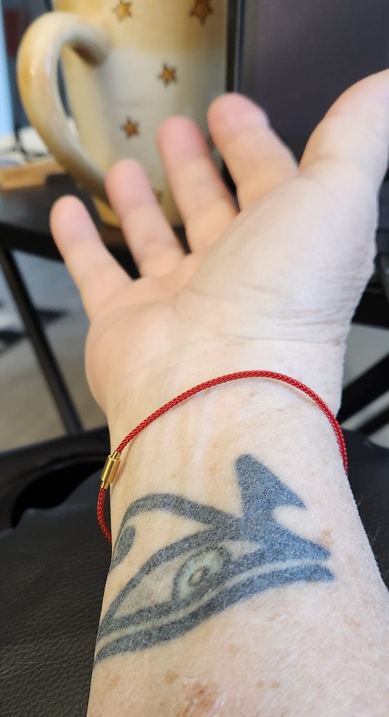 Customer photo review of Protective Red Cord Bracelet