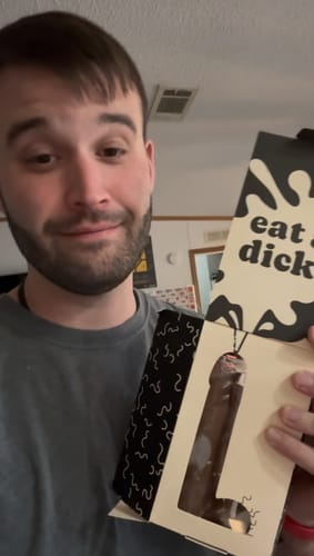 Customer photo review of The Chocolate Dick + Bag of Dicks Combo!