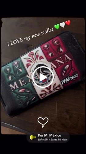 Customer video review of Mexicana - Personalized Leather Clutch Purse MEX03C