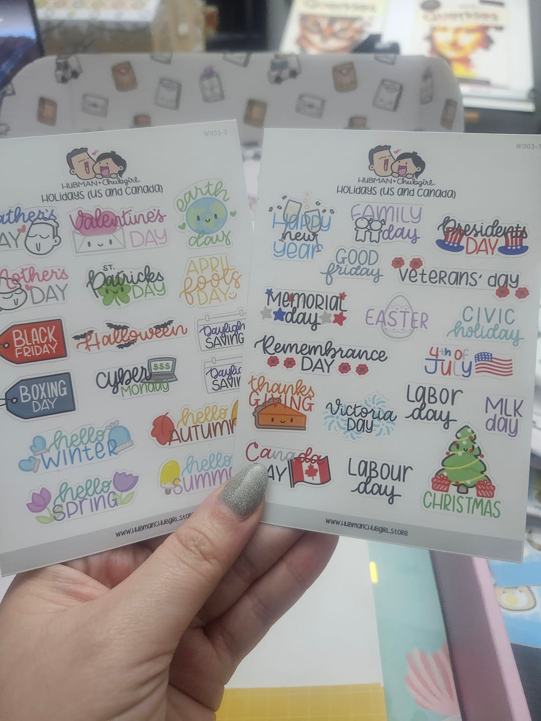 Customer photo review of Holidays Planner Stickers Set