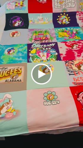 T-shirt quilt with travel, southern culture themes by Ashley from FL