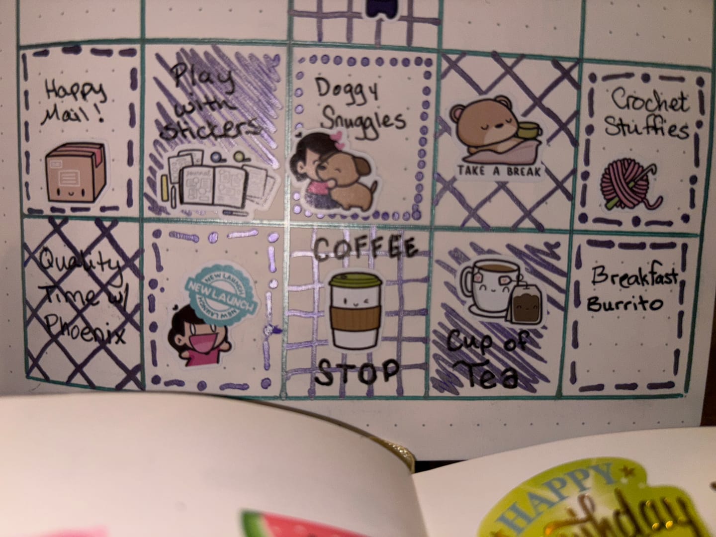 Customer photo review of Coffee Cups Planner Stickers