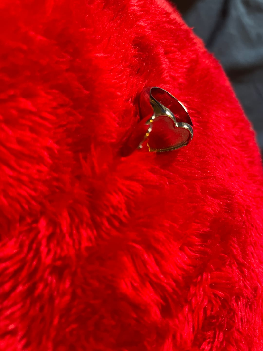 Customer photo review of LOCKET HEART RING (ENGRAVABLE)