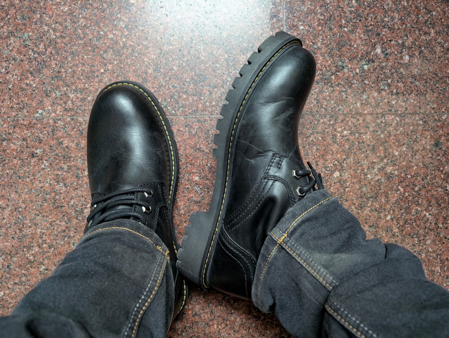 Customer photo review of boots derby dark shadow