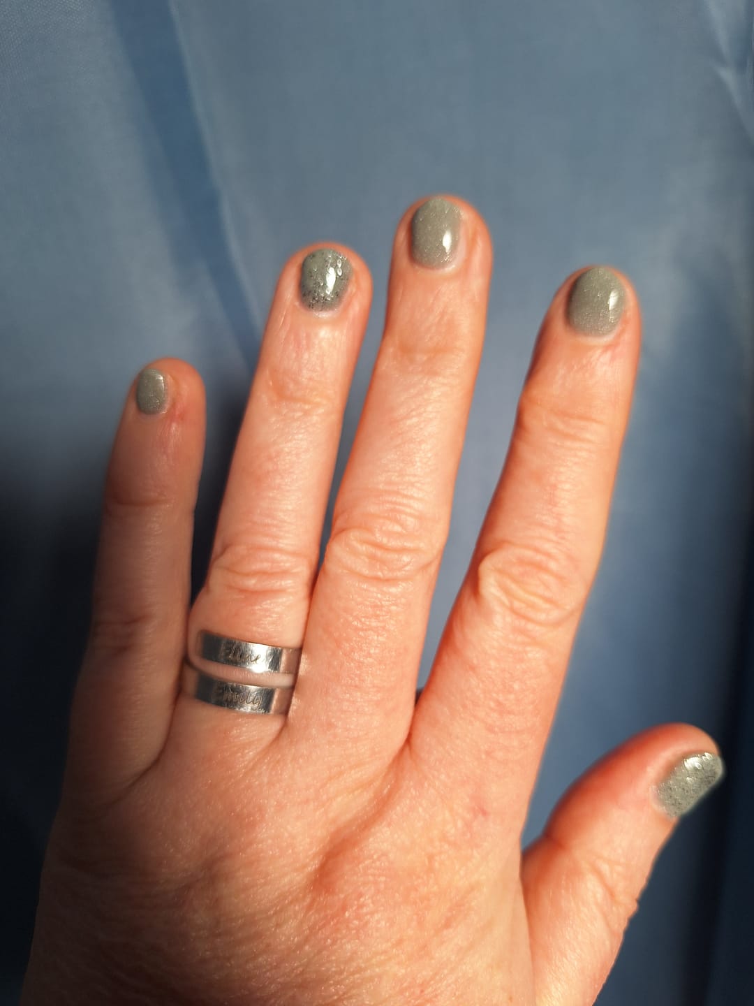 Customer photo review of Glow Of The Sky Dipping Powder