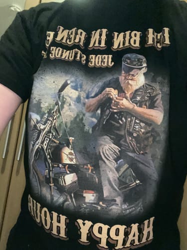 Customer photo review of Ich bin in Rente - T-Shirt