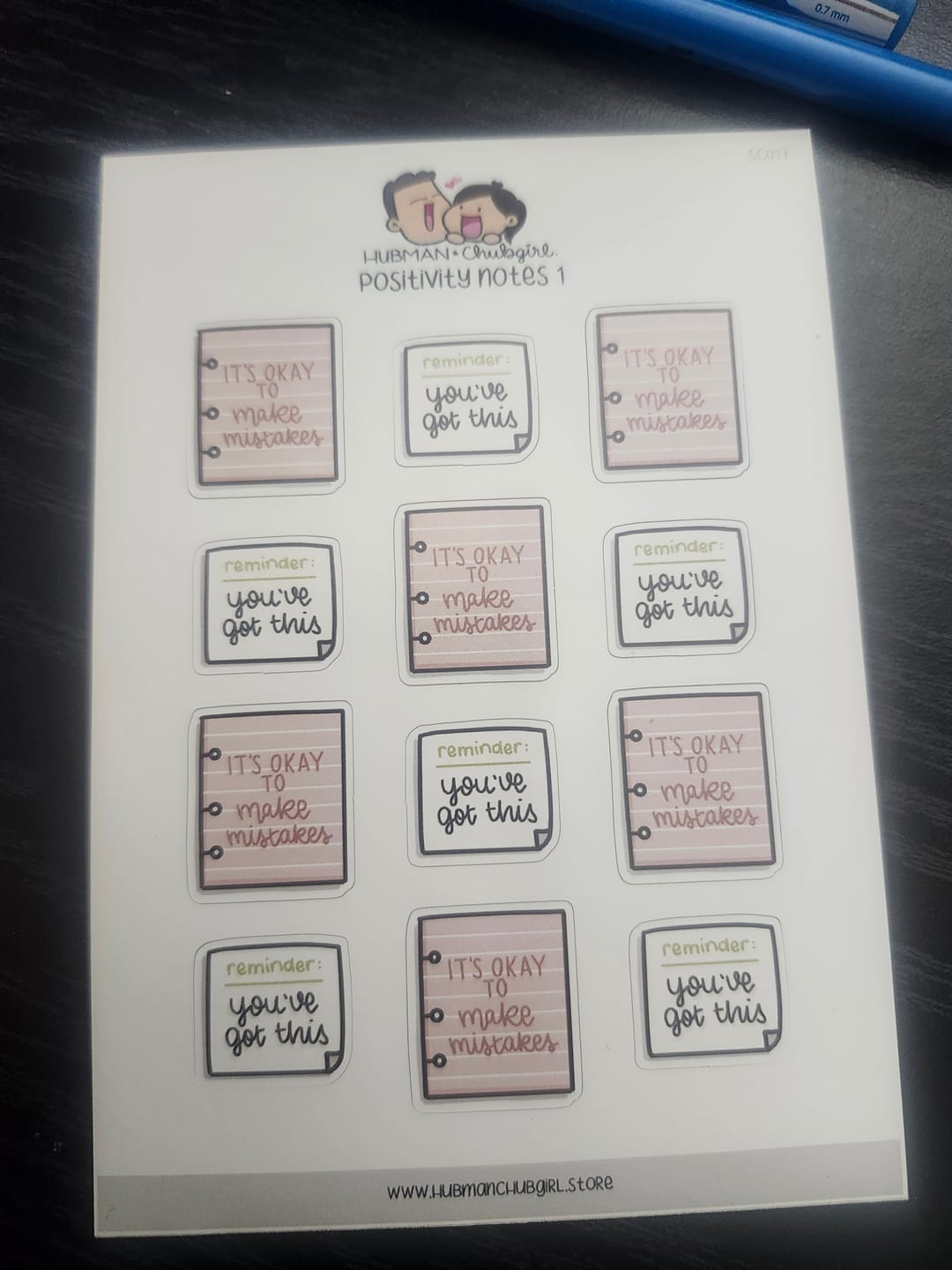 Customer photo review of Positivity Notes 1 Planner Stickers