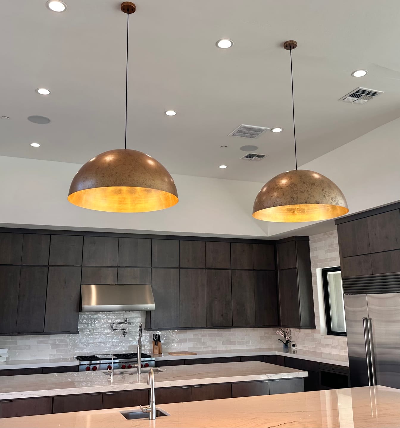 Customer photo review of Oversized Metal Dome Pendant Light
