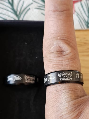 Customer photo review of Personalized in loving memory keepsake Ring