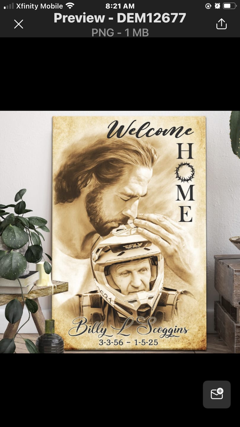 Customer photo review of Custom Canvas Prints, God Sympathy Gifts, Jesus Memorial Gift, Remembrance Gifts, Bereavement Gift, Welcome Home Jesus Canvas