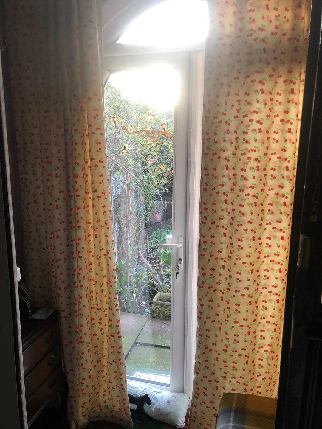 Customer photo review of Cherries and Leaves Polycotton Fabric