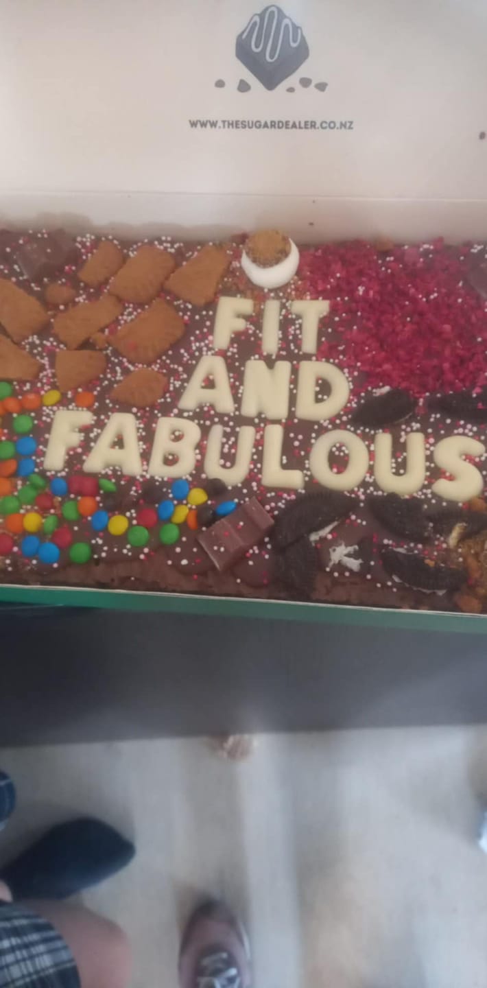 Customer photo review of Mega custom message loaded brownie