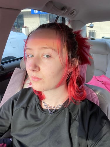 Customer photo review of Flame Heart Choker