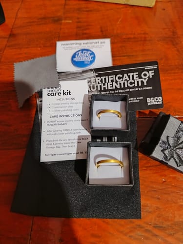 Customer photo review of Azores Wedding Rings