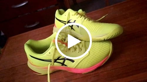 Customer video review of Zapatillas Voleibol Hombre Asics Netburner Ballistic FF 3 Paris Safety Yellow Black