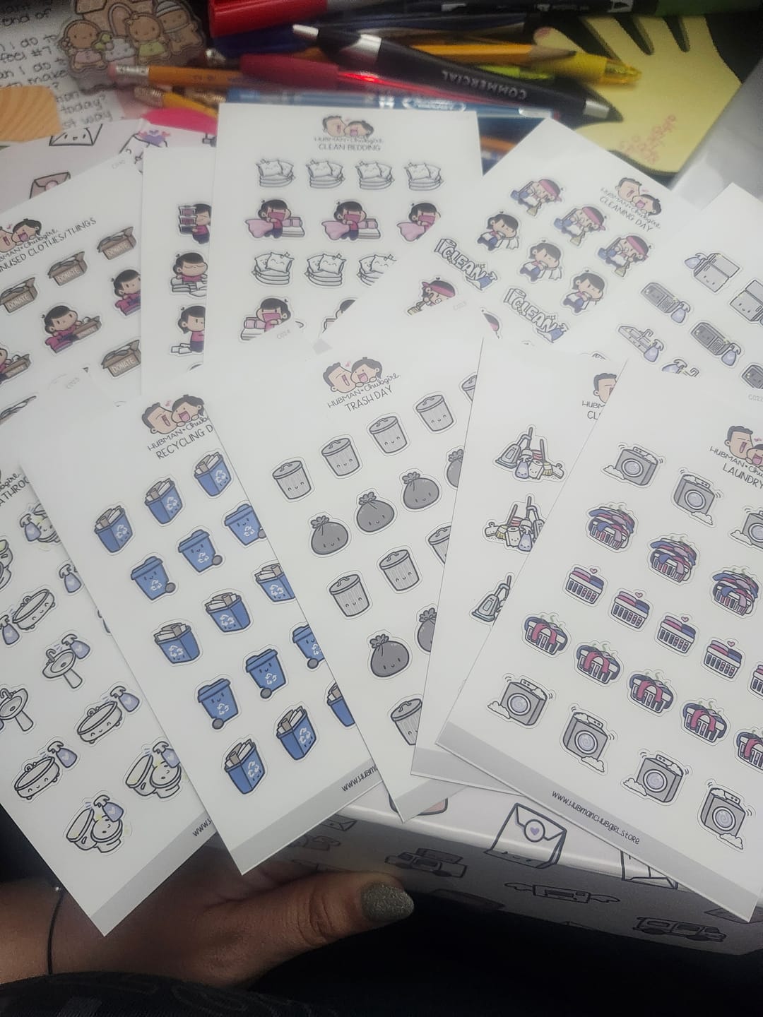 Customer photo review of Chores Planner Sticker Set