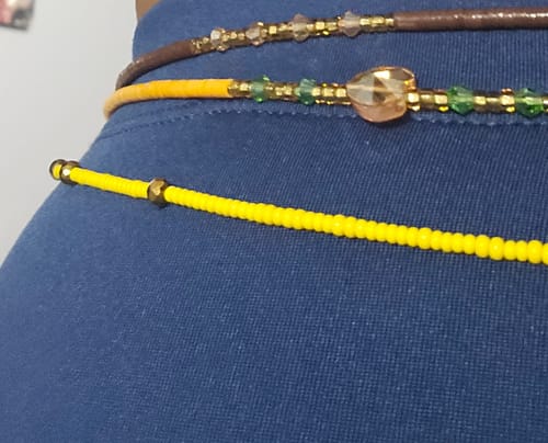 Customer photo review of Limitless Tie On Waist Beads