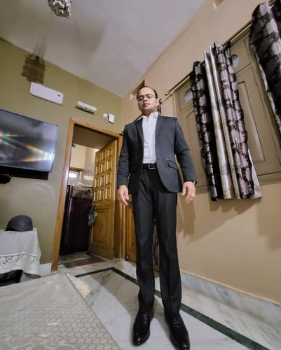 Customer photo review of Delight Cotton Solid Regular Fit White Trending Formal Shirt for Men