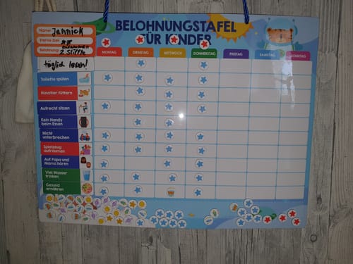 Customer photo review of Magnetische Belohnungstafel