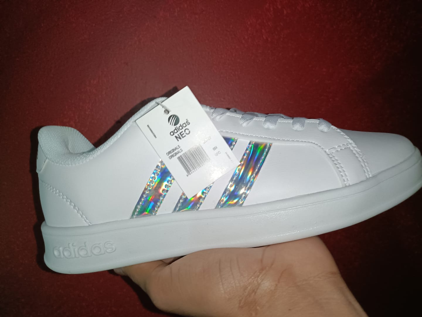 Customer photo review of Tenis Neo Grand Court Blanco Plata
