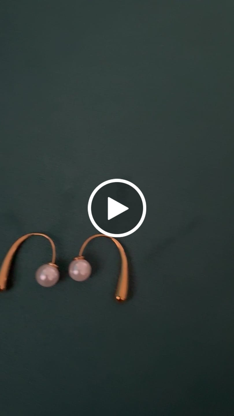 Customer video review of Pearl Hook Earrings