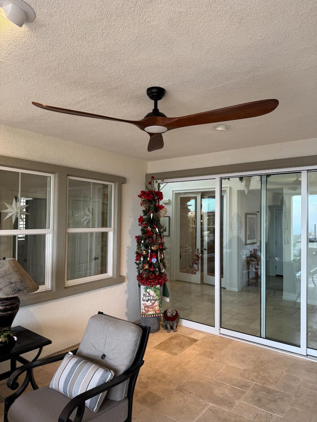 Customer photo review of WOMO 52 Inch 3 Blade Large Ceiling Fan Lamp-WM5107