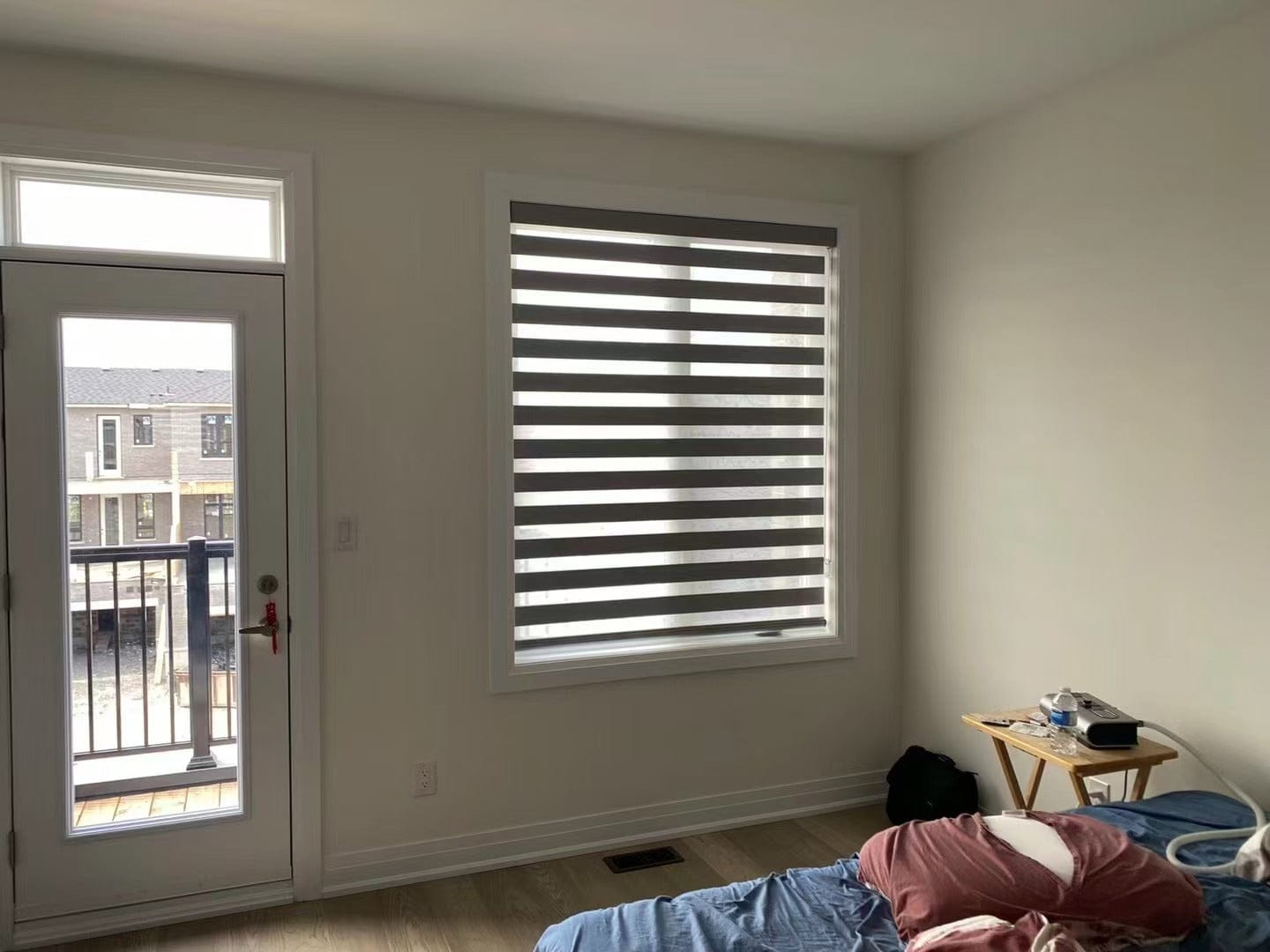 Customer photo review of Room Darkening Zebra Shades
