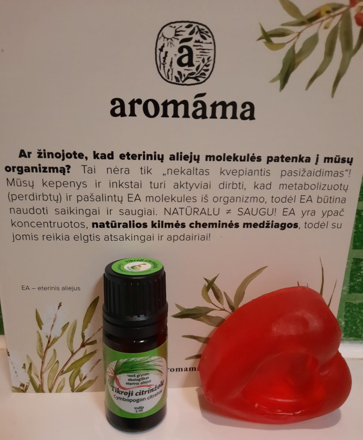 Customer photo review of Citrinžolių eterinis aliejus