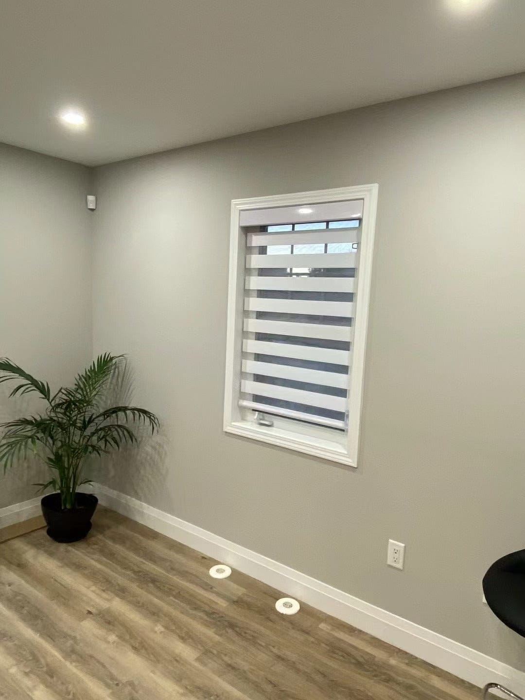 Customer photo review of Room Darkening Zebra Shades