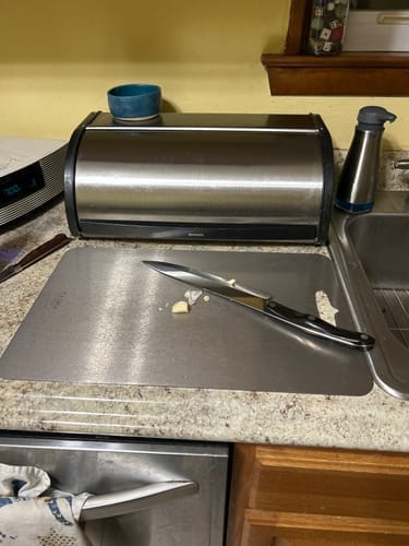 Customer photo review of Certified Taima™ Pure Titanium Cutting Board