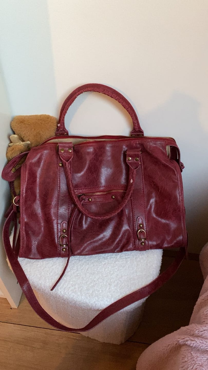 Customer photo review of It girl bag cherry red