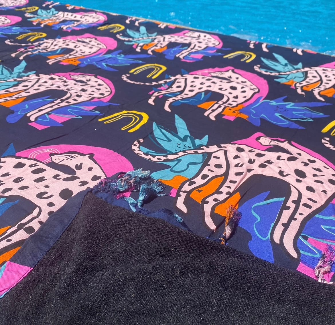 Customer photo review of MANTA PICNIC FLAMENCOS CELESTE