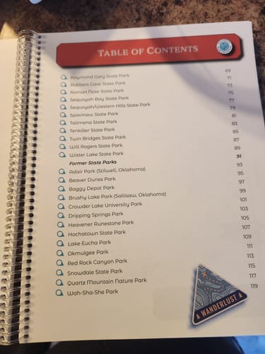 Customer photo review of Oklahoma State Parks - Adventure Planning Journal