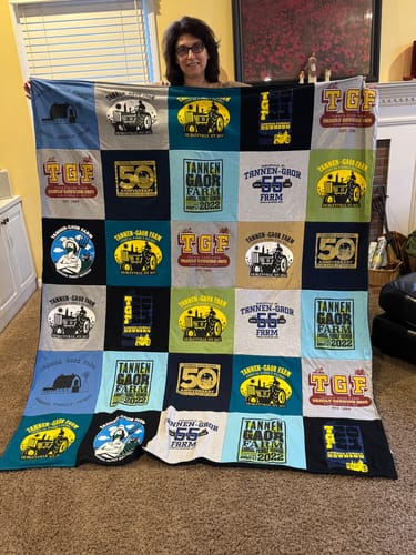 Customer photo review of Classic T-Shirt Blanket