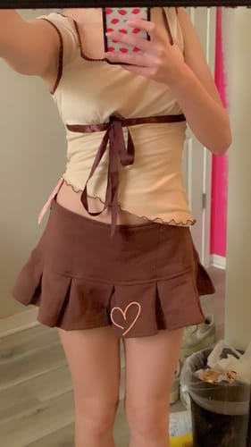 Customer photo review of Riley 90s Low Rise Sport Micro Mini Skort