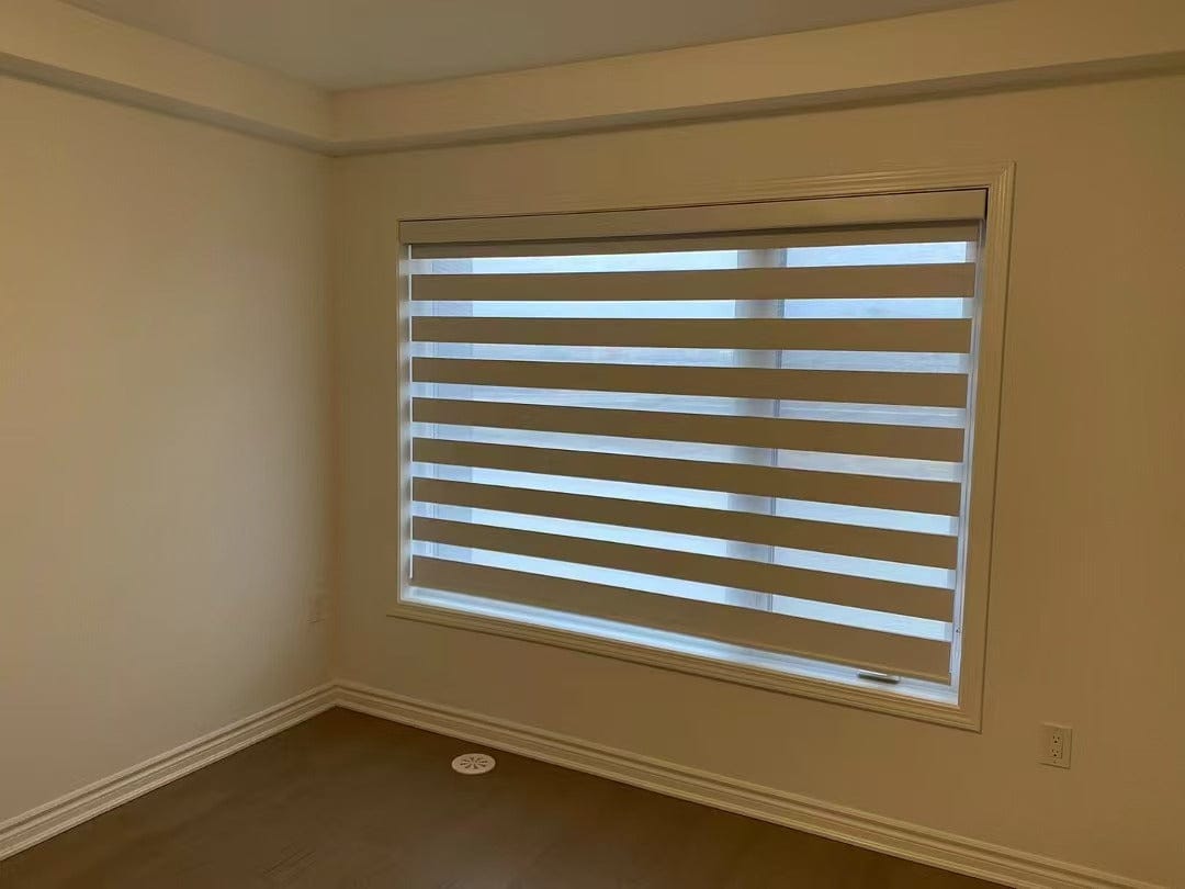 Customer photo review of Room Darkening Zebra Shades