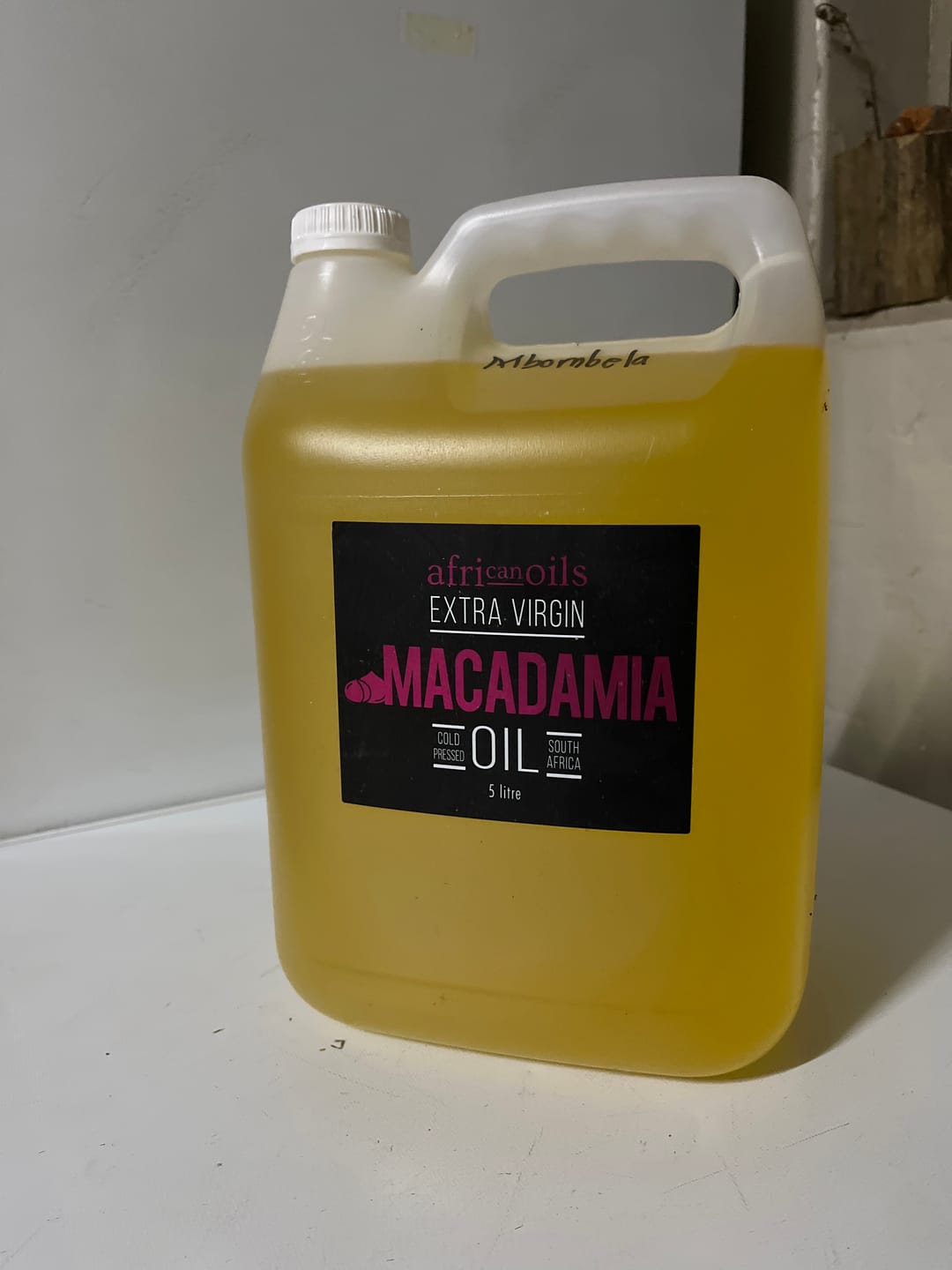 Customer photo review of 5L Cold-Pressed Macadamia Oil - Mbombela