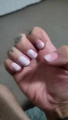 Customer photo review of Clouds | Neutral Colour Nail Polish Wrap