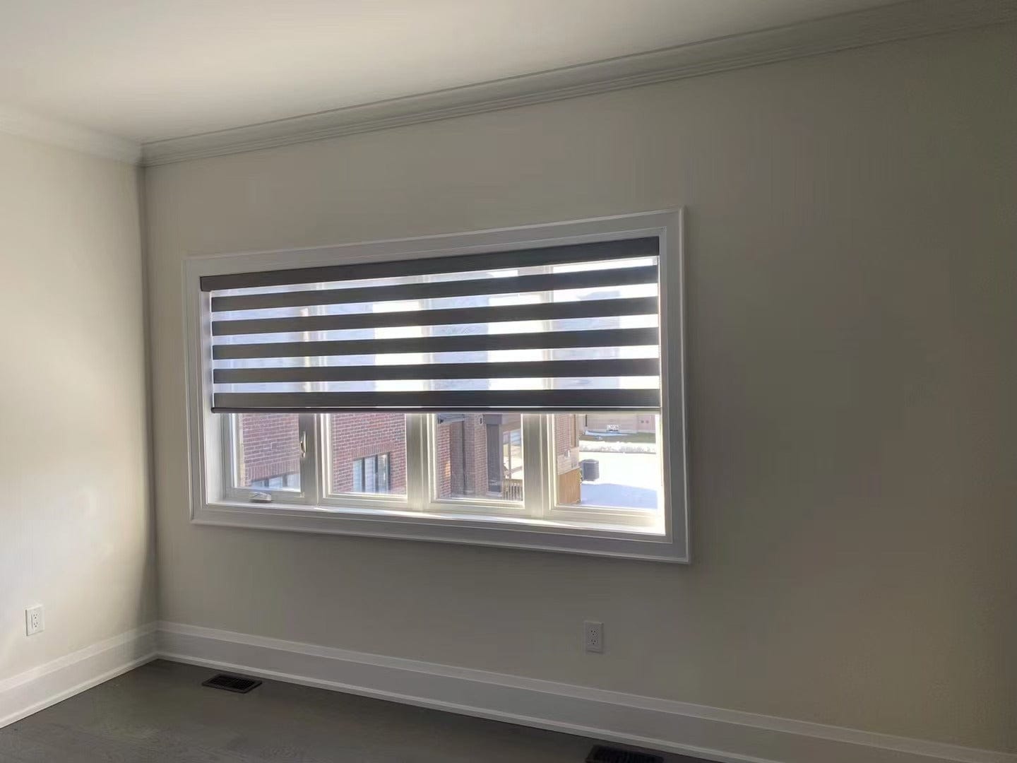 Customer photo review of Room Darkening Zebra Shades
